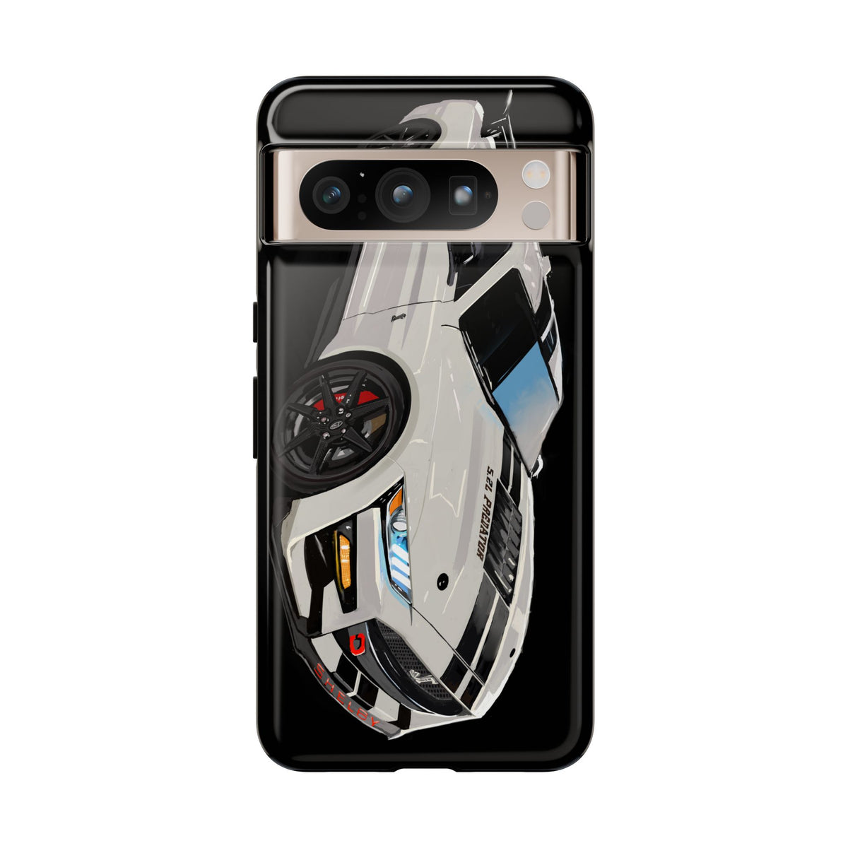 White gt500 car iPhone 17 16 15 14 13 12 Pro Samsung galaxy pixel