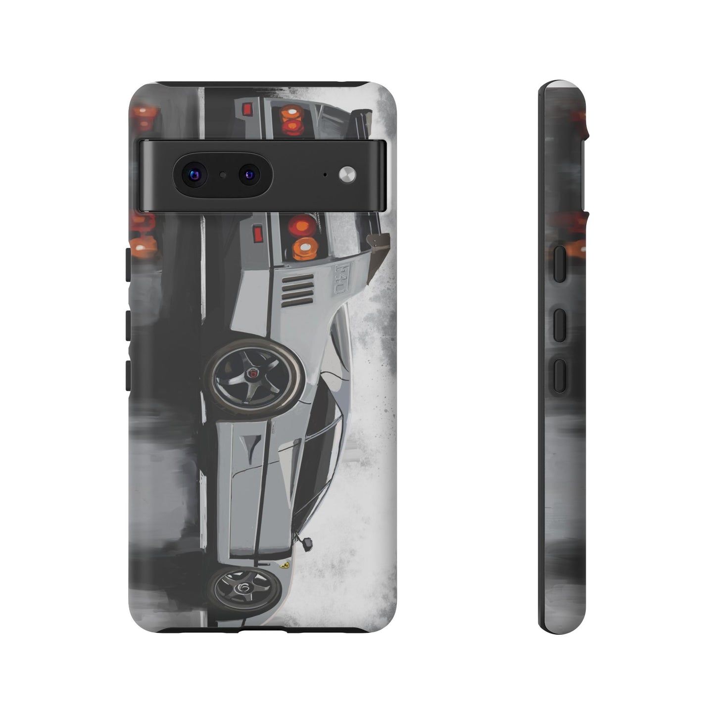Gray Ferrari F40 Case iPhone 16 15 14 13 12 11 Pro max Samsung Galaxy Pixel