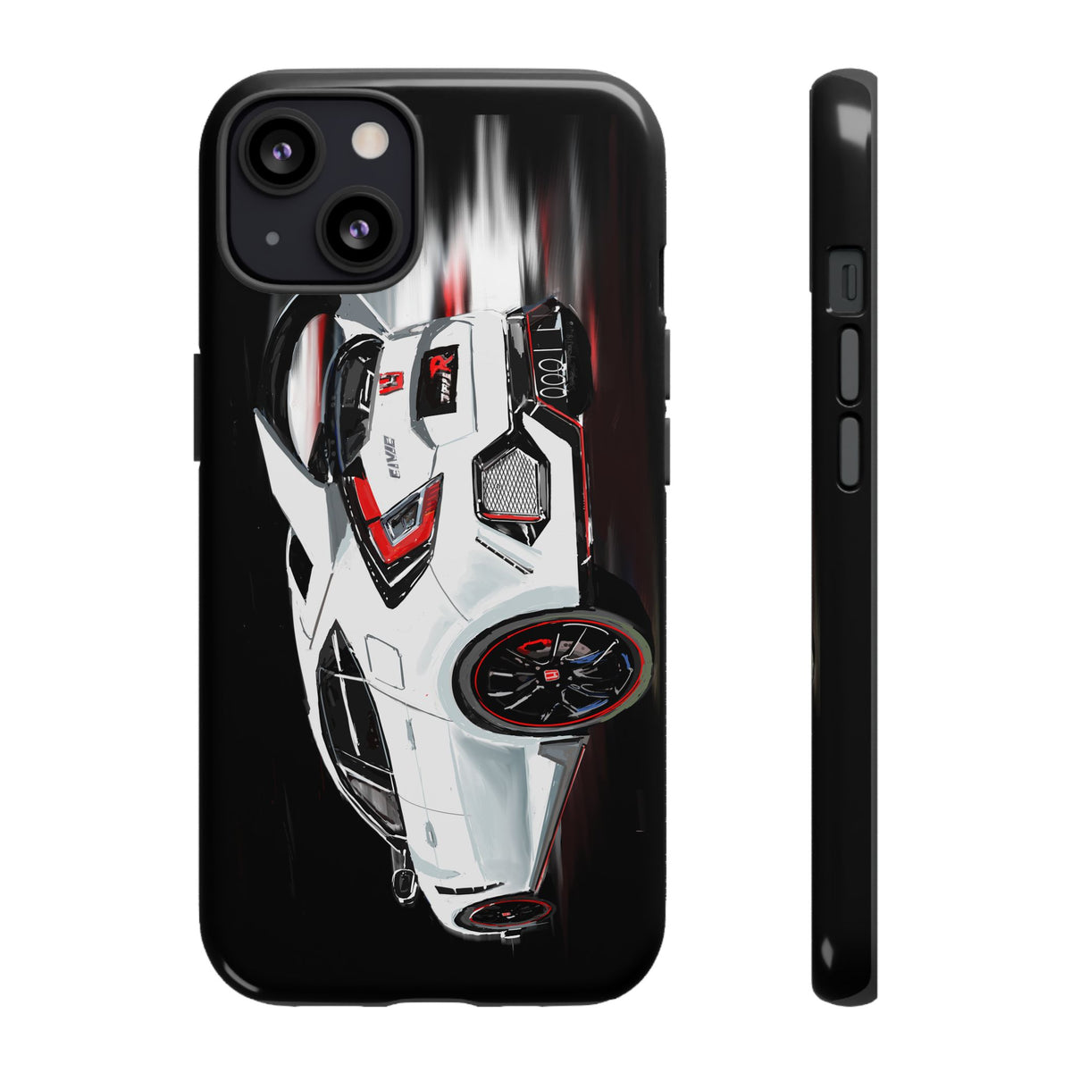 White Type-r civic Case iPhone 18 17 16 15 14 13 12 Pro Samsung Galaxy Pixel