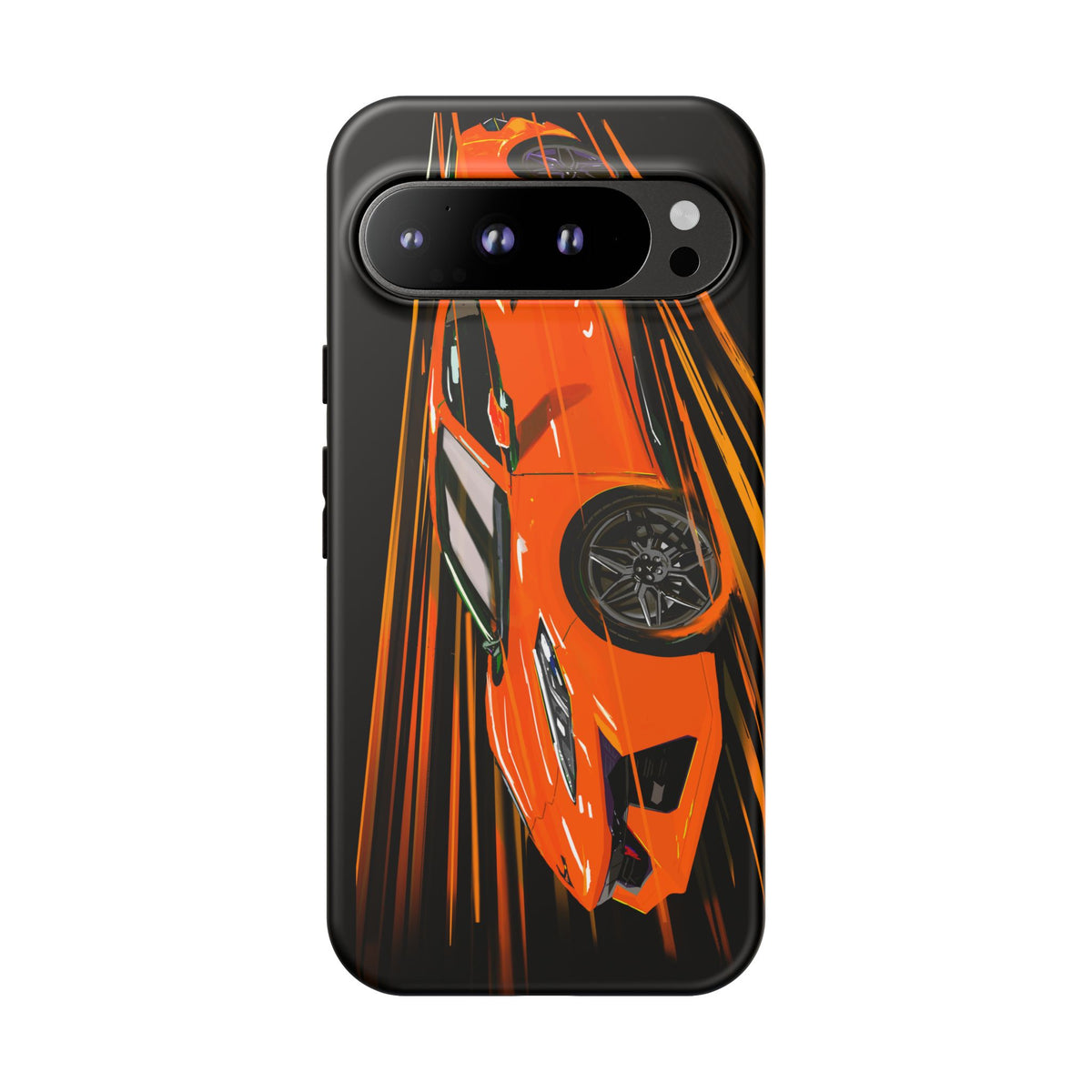 Orange C8 corvette Z06 iPhone 18 17 16 15 14 13 12 Pro  Samsung Galaxy Pixel