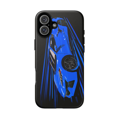 Blue Corvette C8 z06 Design for iPhone 18 17 16 15 14 13 Pro Max