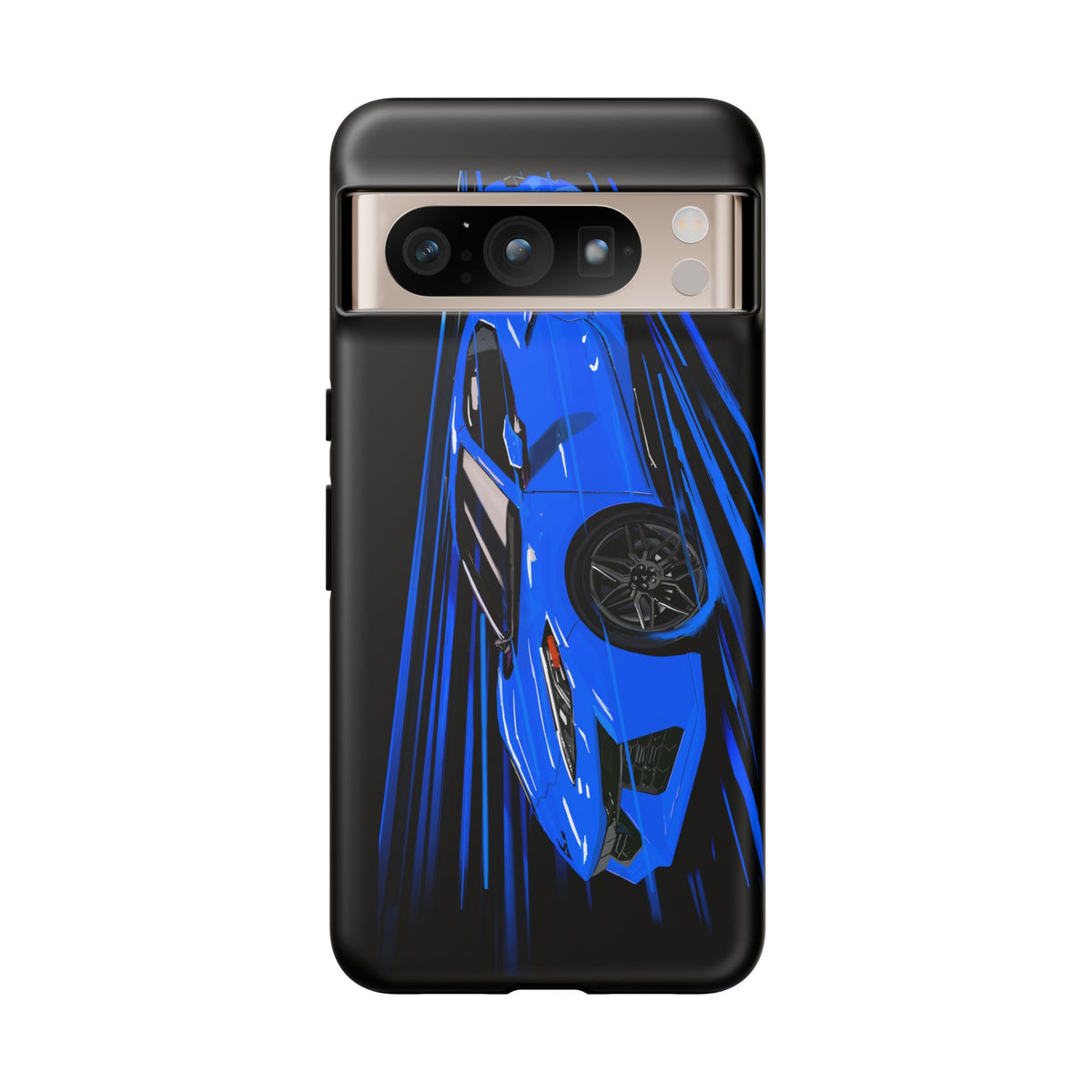 Blue Corvette C8 z06 Design for iPhone 18 17 16 15 14 13 Pro Max