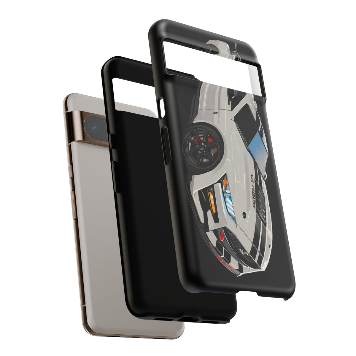 White gt500 car iPhone 17 16 15 14 13 12 Pro Samsung galaxy pixel