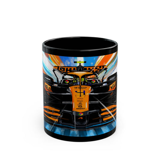 Lando Norris McLaren Racing winner Formula 1 Black Mug coffee  tea(11oz, 15oz)
