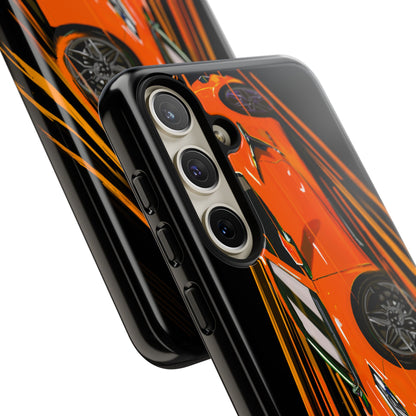 Orange C8 corvette Z06 iPhone 18 17 16 15 14 13 12 Pro  Samsung Galaxy Pixel