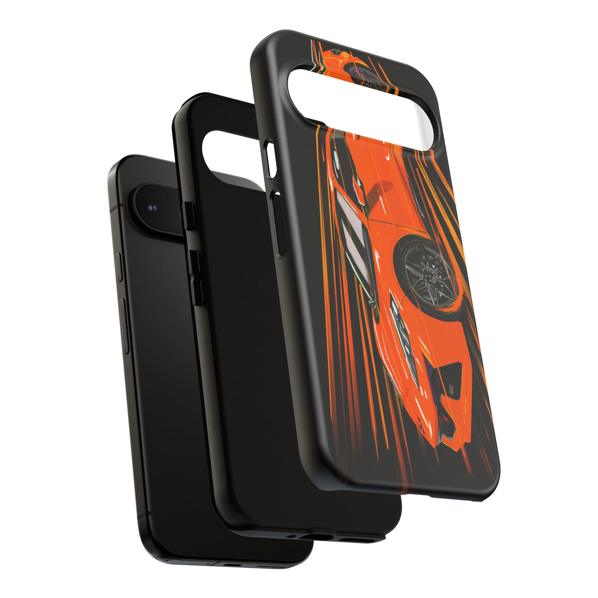 Orange C8 corvette Z06 iPhone 18 17 16 15 14 13 12 Pro  Samsung Galaxy Pixel