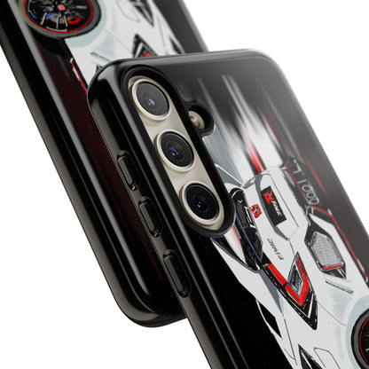 White Type-r civic Case iPhone 18 17 16 15 14 13 12 Pro Samsung Galaxy Pixel