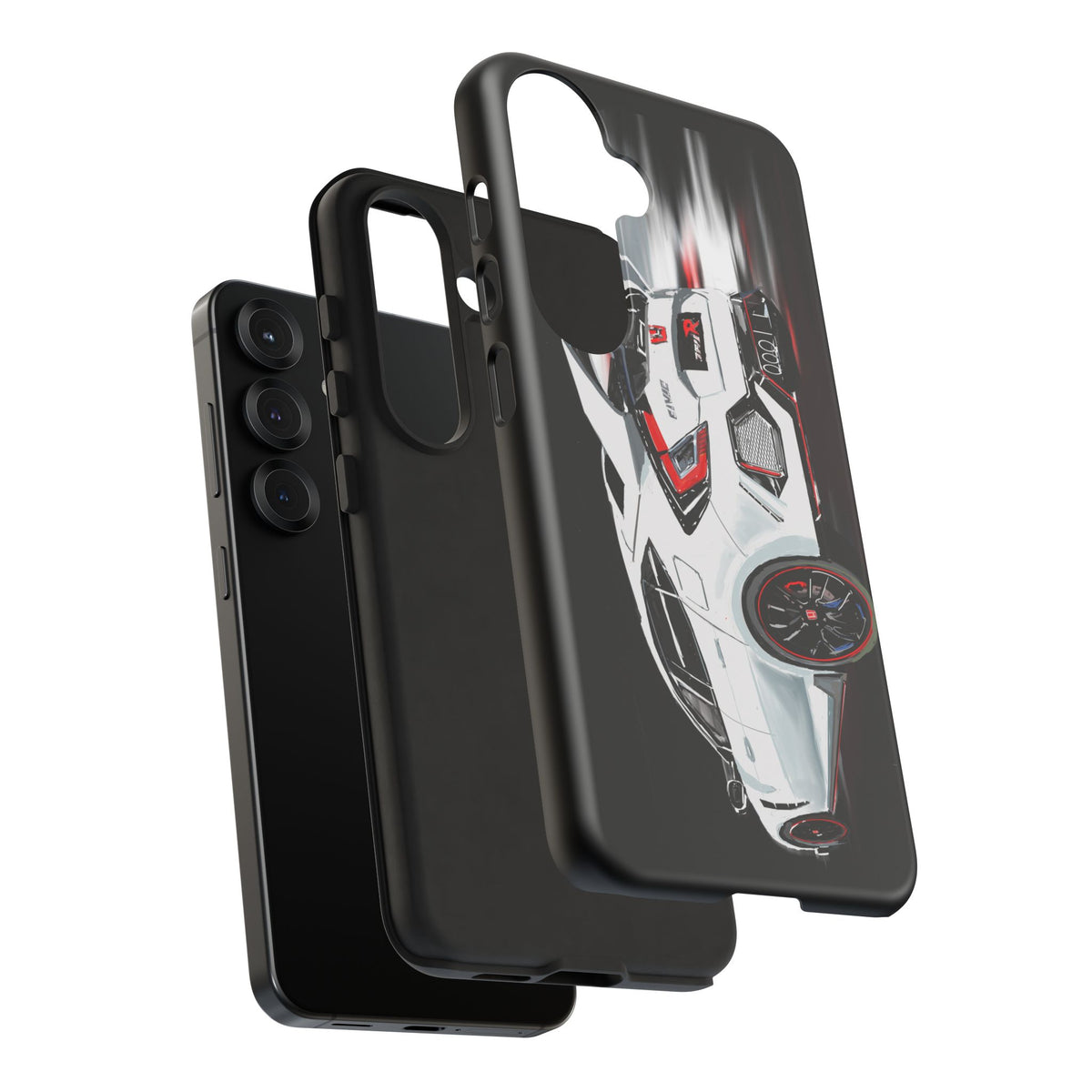 White Type-r civic Case iPhone 18 17 16 15 14 13 12 Pro Samsung Galaxy Pixel