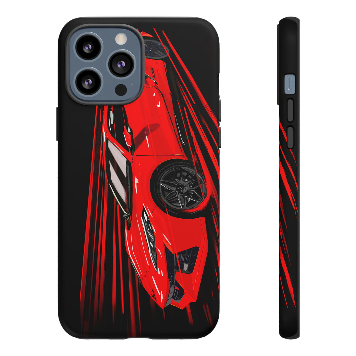 Red C8 corvette Z06 Case iPhone 18 17 16 15 14 13 12 11 Pro Samsung Galaxy Pixel