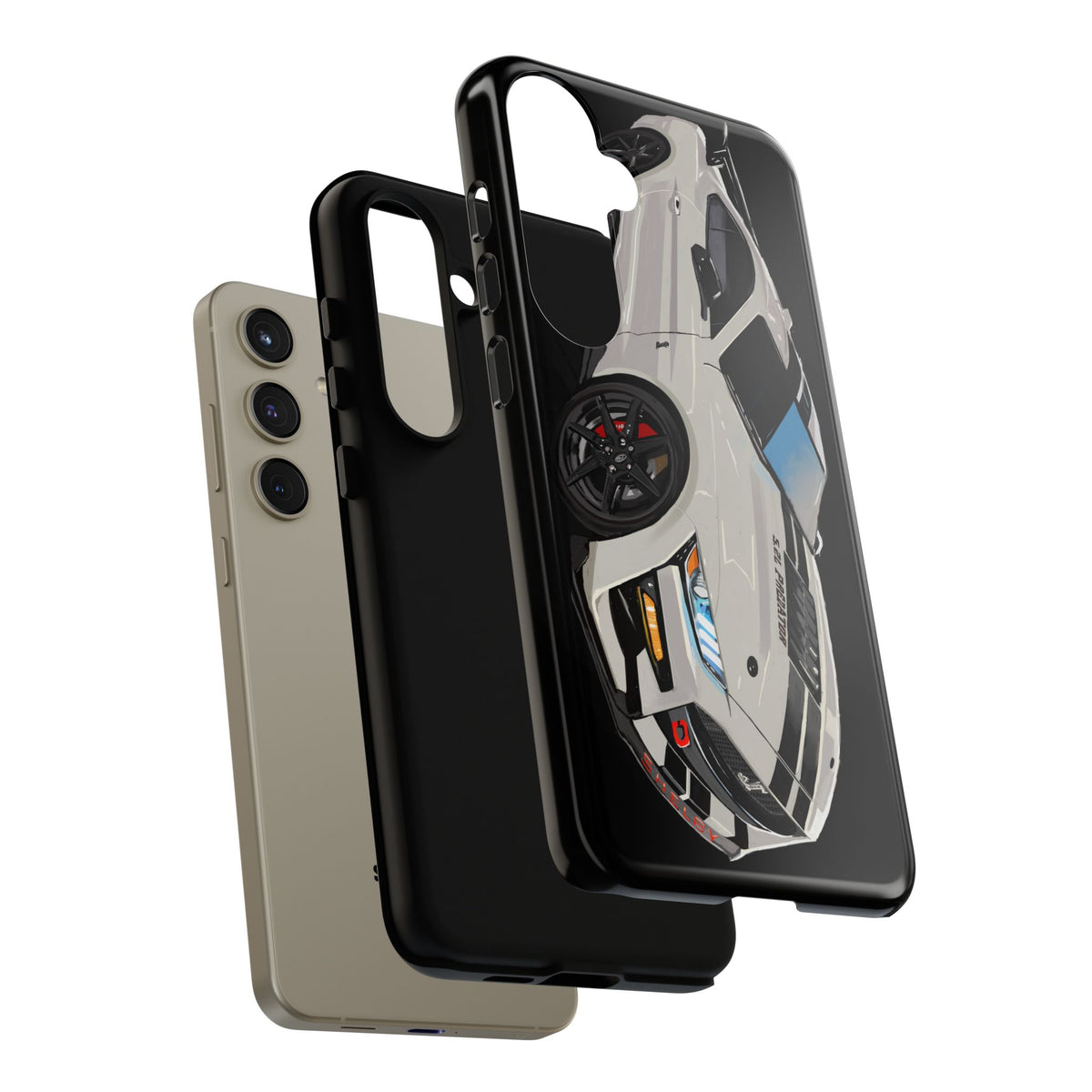 White gt500 car iPhone 17 16 15 14 13 12 Pro Samsung galaxy pixel