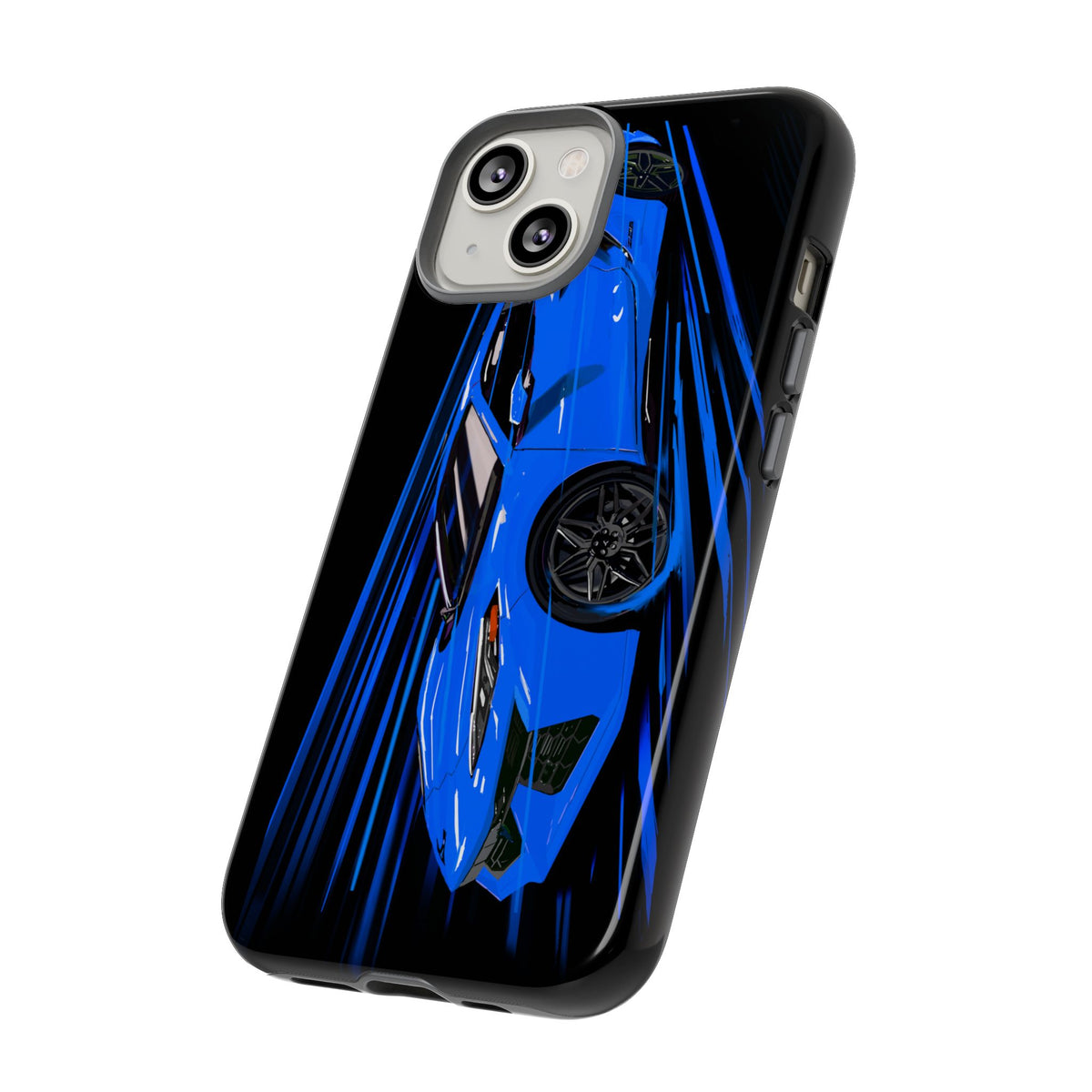 Blue Corvette C8 z06 Design for iPhone 18 17 16 15 14 13 Pro Max