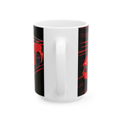 Red Chevy corvette Z06  Coffee Tea Mug, 11oz, 15oz
