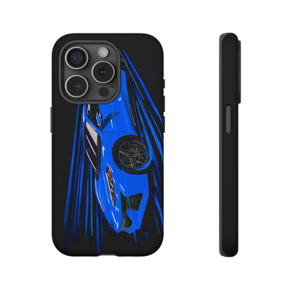 Blue Corvette C8 z06 Design for iPhone 18 17 16 15 14 13 Pro Max