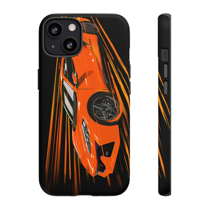 Orange C8 corvette Z06 iPhone 18 17 16 15 14 13 12 Pro  Samsung Galaxy Pixel