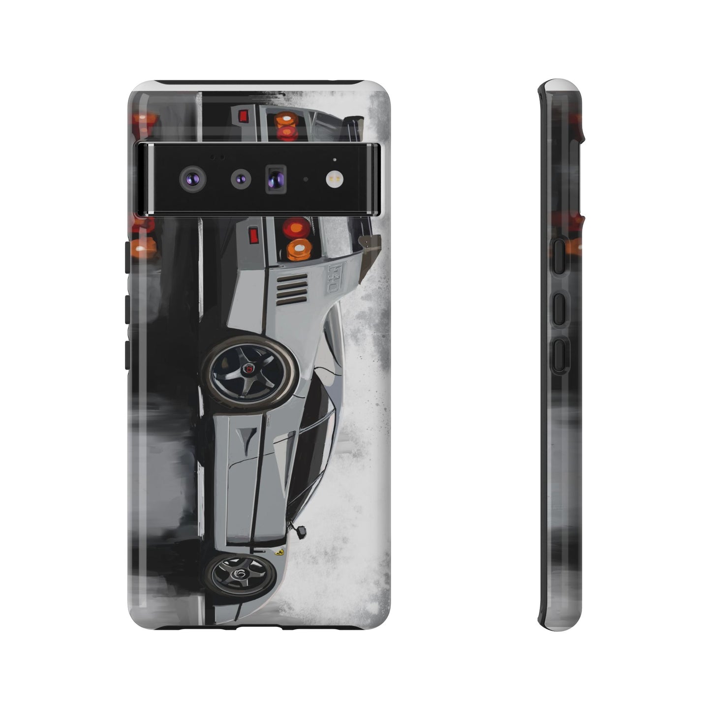 Gray Ferrari F40 Case iPhone 16 15 14 13 12 11 Pro max Samsung Galaxy Pixel