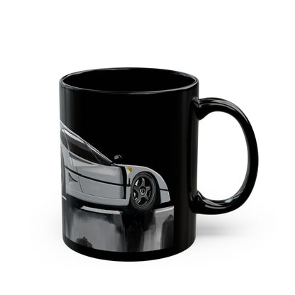 Grey F40 Ferrari exotic car Black  Coffee Tea Mug (11oz, 15oz)