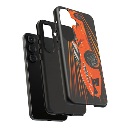 Orange C8 corvette Z06 iPhone 18 17 16 15 14 13 12 Pro  Samsung Galaxy Pixel