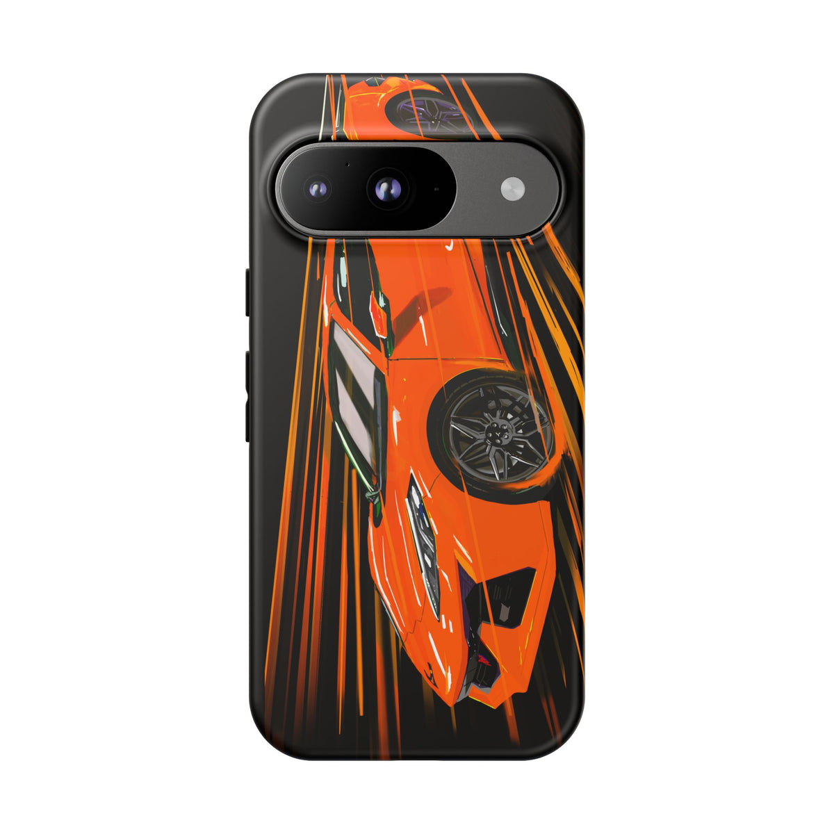 Orange C8 corvette Z06 iPhone 18 17 16 15 14 13 12 Pro  Samsung Galaxy Pixel