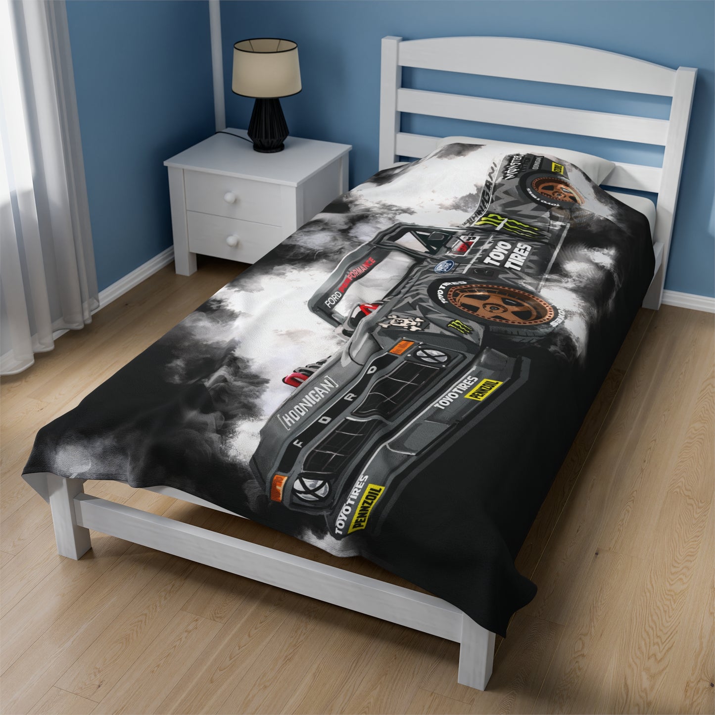Hoonitruck drifting F150 truck Velveteen Plush Blanket