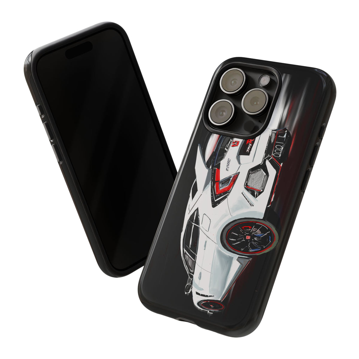 White Type-r civic Case iPhone 18 17 16 15 14 13 12 Pro Samsung Galaxy Pixel