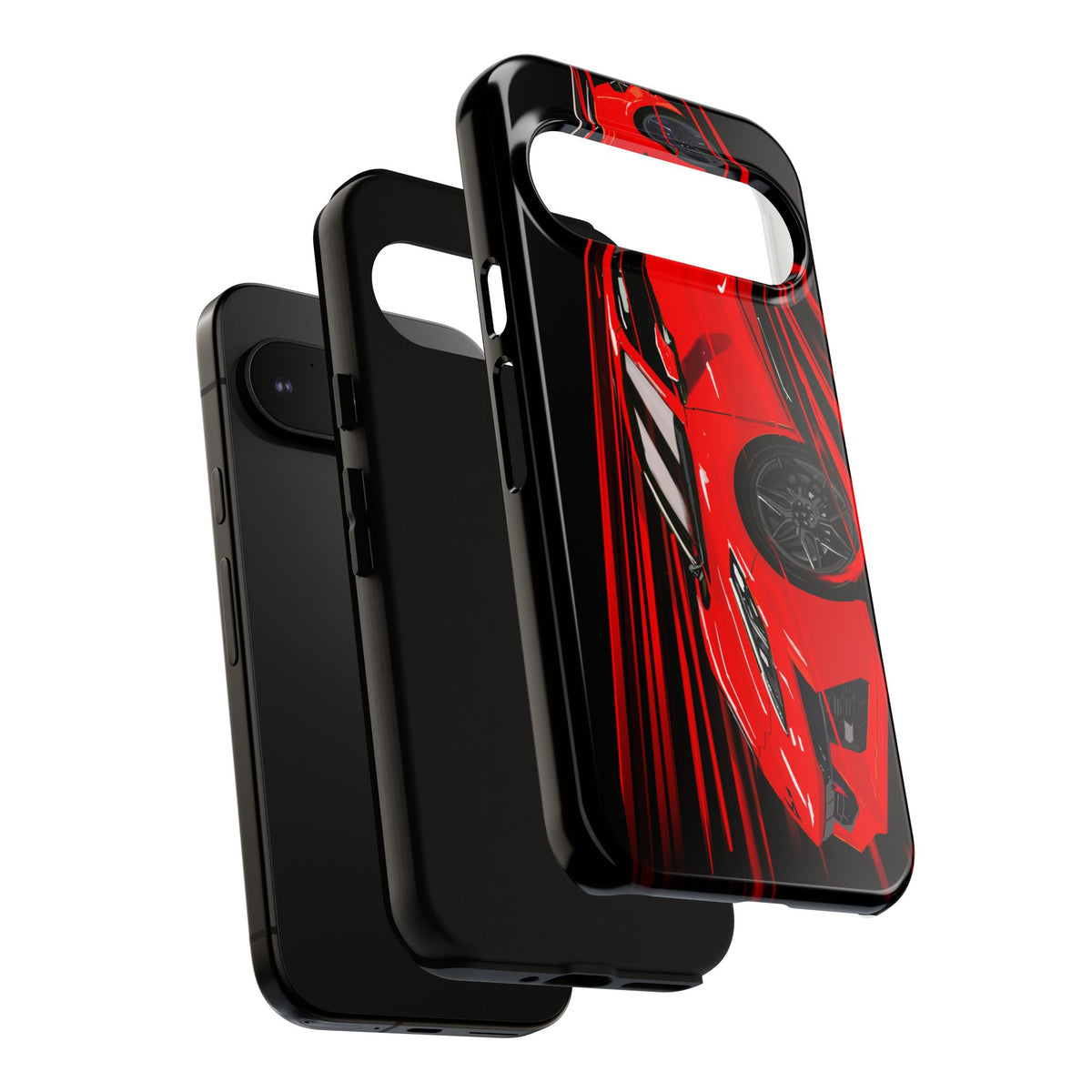 Red C8 corvette Z06 Case iPhone 18 17 16 15 14 13 12 11 Pro Samsung Galaxy Pixel