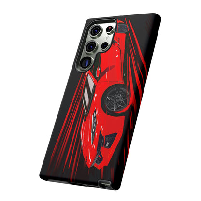 Red C8 corvette Z06 Case iPhone 18 17 16 15 14 13 12 11 Pro Samsung Galaxy Pixel