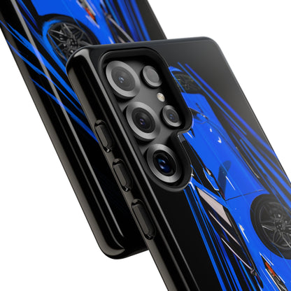 Blue Corvette C8 z06 Design for iPhone 18 17 16 15 14 13 Pro Max