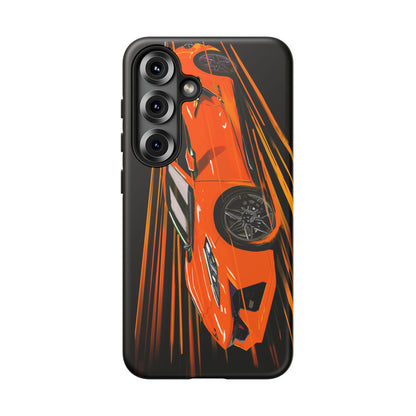 Orange C8 corvette Z06 iPhone 18 17 16 15 14 13 12 Pro  Samsung Galaxy Pixel