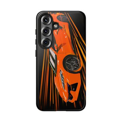 Orange C8 corvette Z06 iPhone 18 17 16 15 14 13 12 Pro  Samsung Galaxy Pixel
