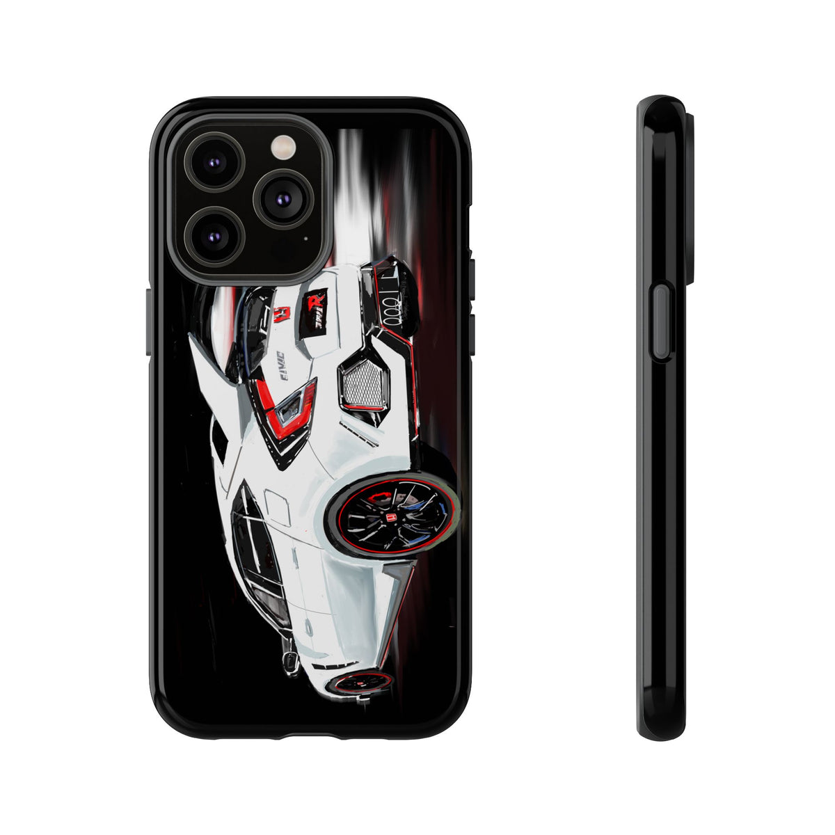 White Type-r civic Case iPhone 18 17 16 15 14 13 12 Pro Samsung Galaxy Pixel