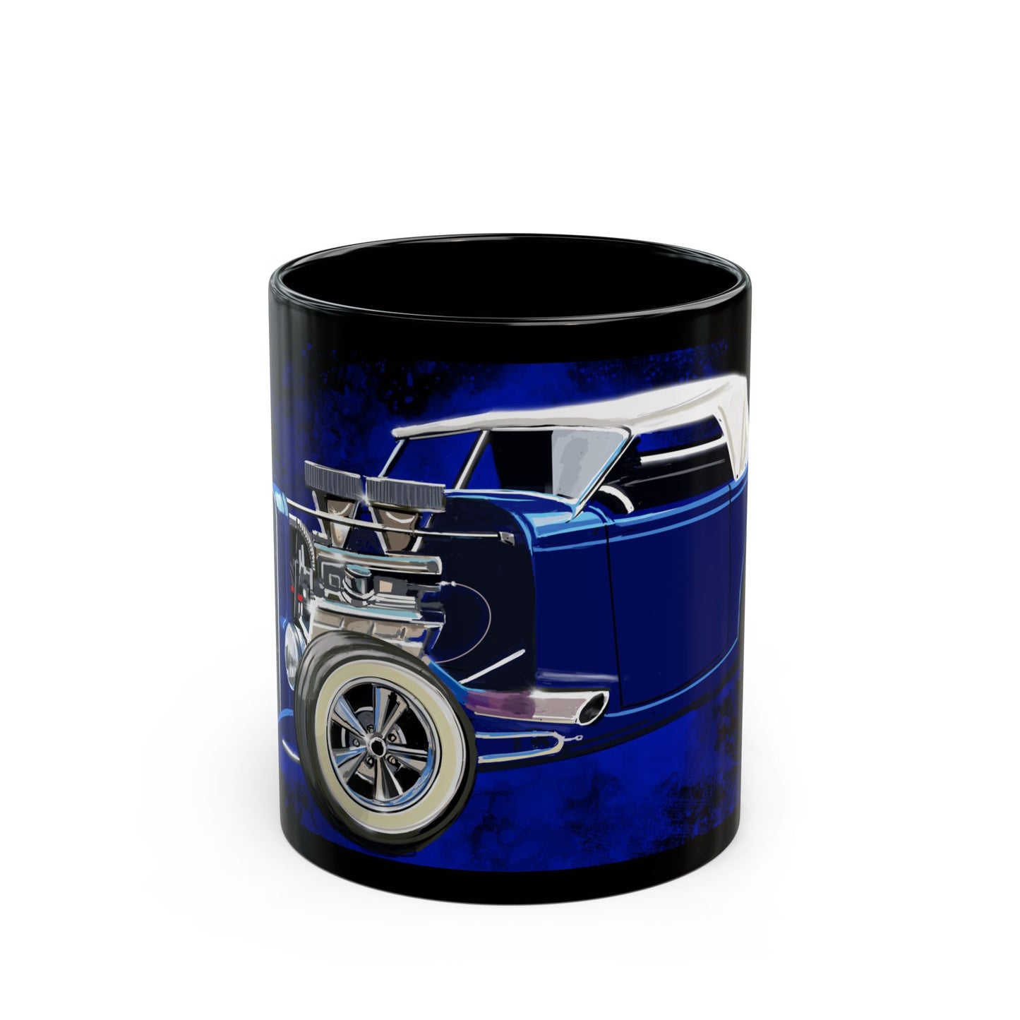 Blue Hot Rod dad gift Mug coffee tea(11oz, 15oz)