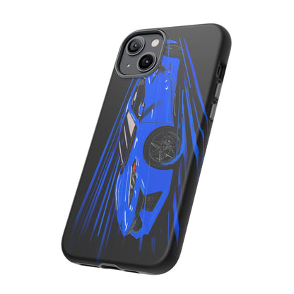 Blue Corvette C8 z06 Design for iPhone 18 17 16 15 14 13 Pro Max