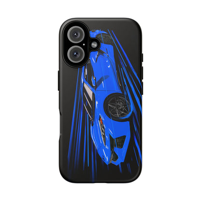 Blue Corvette C8 z06 Design for iPhone 18 17 16 15 14 13 Pro Max