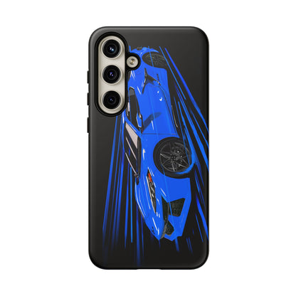 Blue Corvette C8 z06 Design for iPhone 18 17 16 15 14 13 Pro Max