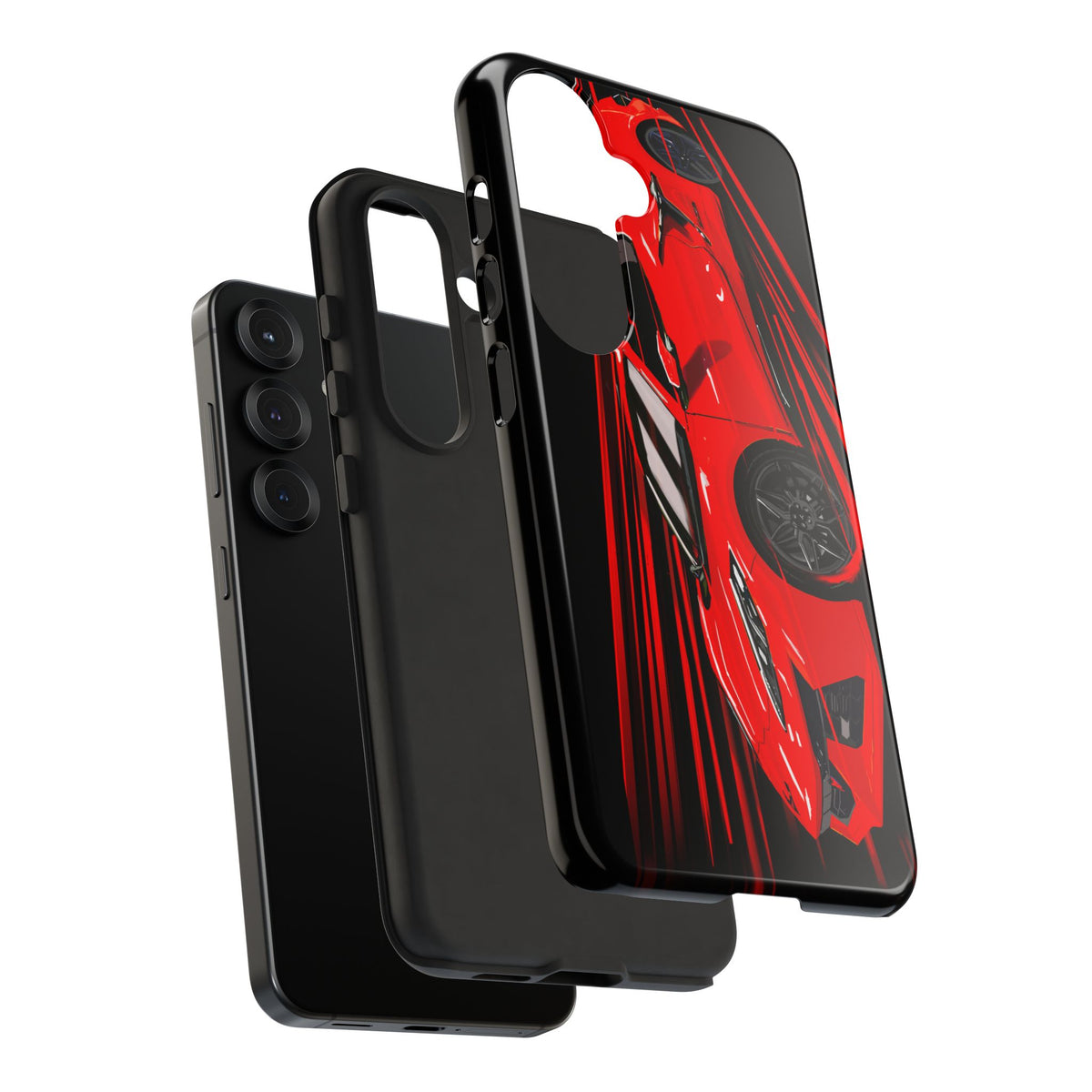 Red C8 corvette Z06 Case iPhone 18 17 16 15 14 13 12 11 Pro Samsung Galaxy Pixel