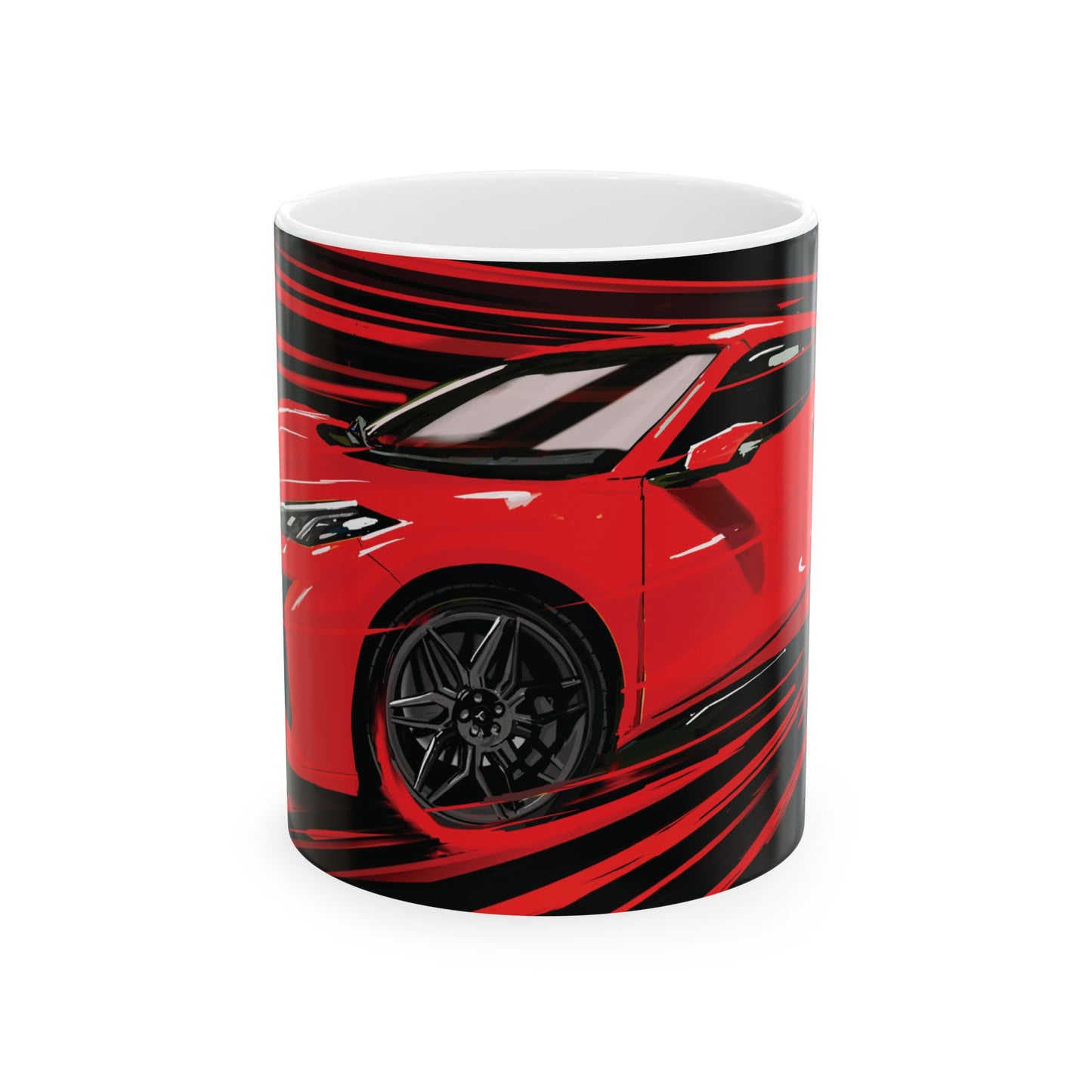 Red Chevy corvette Z06  Coffee Tea Mug, 11oz, 15oz