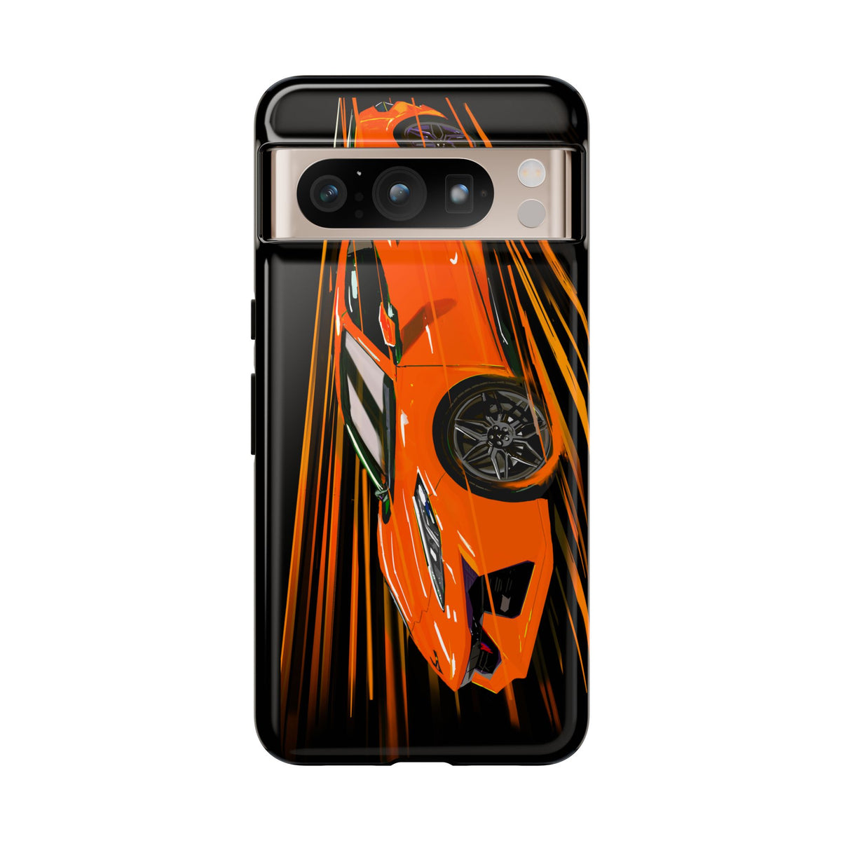 Orange C8 corvette Z06 iPhone 18 17 16 15 14 13 12 Pro  Samsung Galaxy Pixel