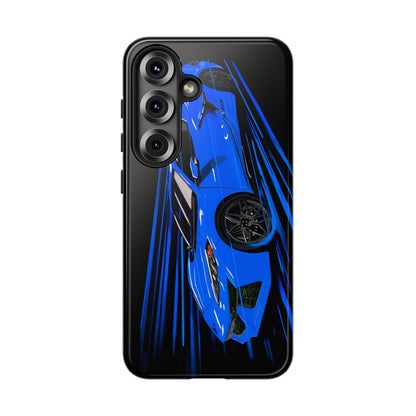 Blue Corvette C8 z06 Design for iPhone 18 17 16 15 14 13 Pro Max