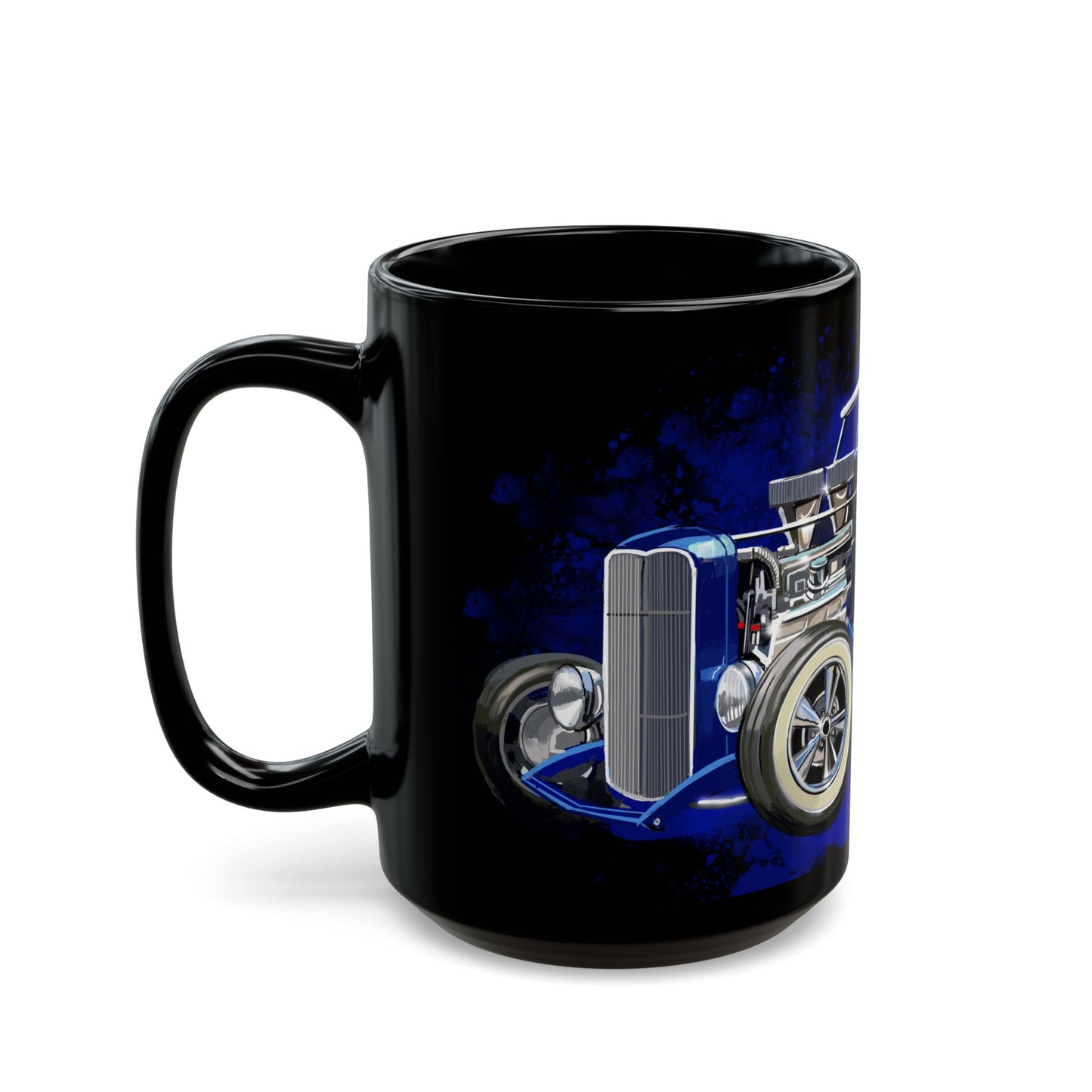 Blue Hot Rod dad gift Mug coffee tea(11oz, 15oz)