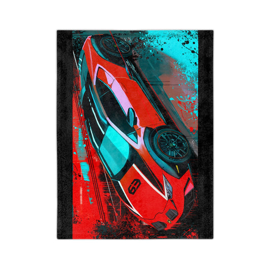 Lamborghini Sterrato blanket, Lamborghini blanket Velveteen Microfiber Blanket