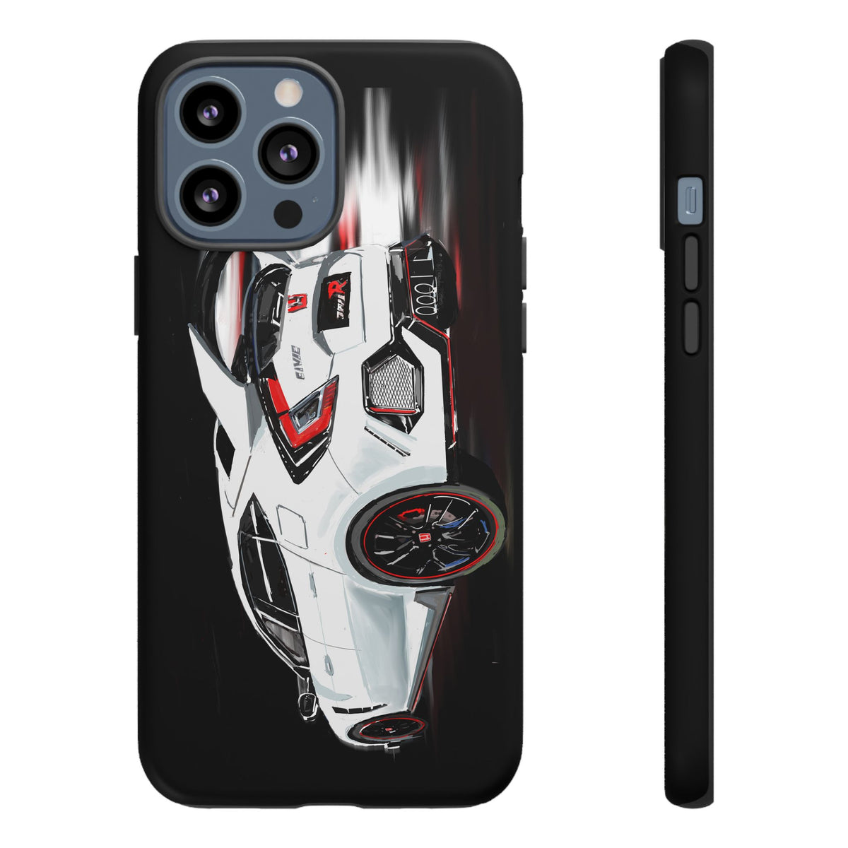 White Type-r civic Case iPhone 18 17 16 15 14 13 12 Pro Samsung Galaxy Pixel