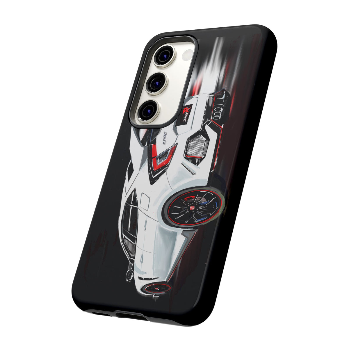 White Type-r civic Case iPhone 18 17 16 15 14 13 12 Pro Samsung Galaxy Pixel