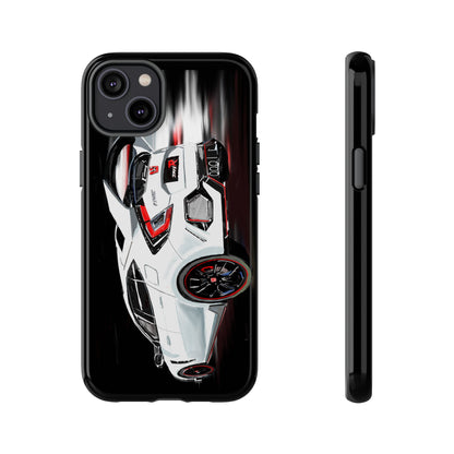 White Type-r civic Case iPhone 18 17 16 15 14 13 12 Pro Samsung Galaxy Pixel