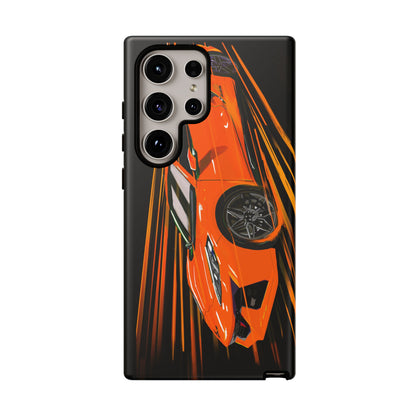Orange C8 corvette Z06 iPhone 18 17 16 15 14 13 12 Pro  Samsung Galaxy Pixel