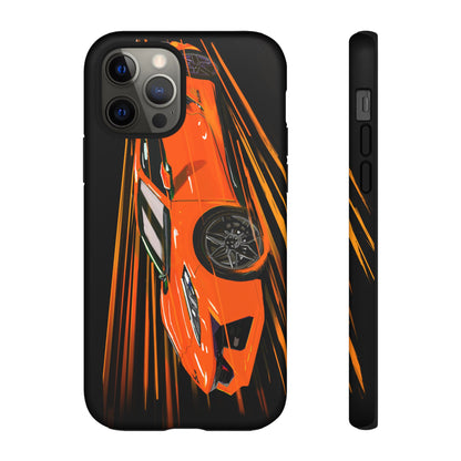 Orange C8 corvette Z06 iPhone 18 17 16 15 14 13 12 Pro  Samsung Galaxy Pixel