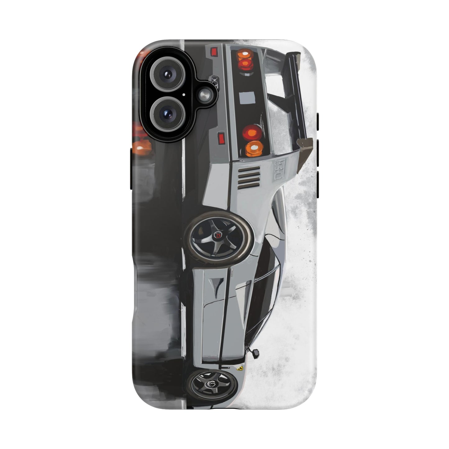 Gray Ferrari F40 Case iPhone 16 15 14 13 12 11 Pro max Samsung Galaxy Pixel