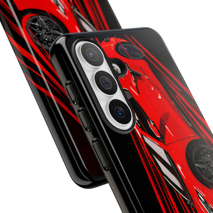 Red C8 corvette Z06 Case iPhone 18 17 16 15 14 13 12 11 Pro Samsung Galaxy Pixel