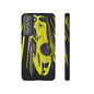 Yellow corvette c8 Case iPhone 16 15 14 13 12 Pro max Samsung Galaxy Pixel Slim
