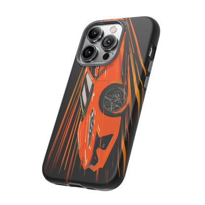 Orange C8 corvette Z06 iPhone 18 17 16 15 14 13 12 Pro  Samsung Galaxy Pixel