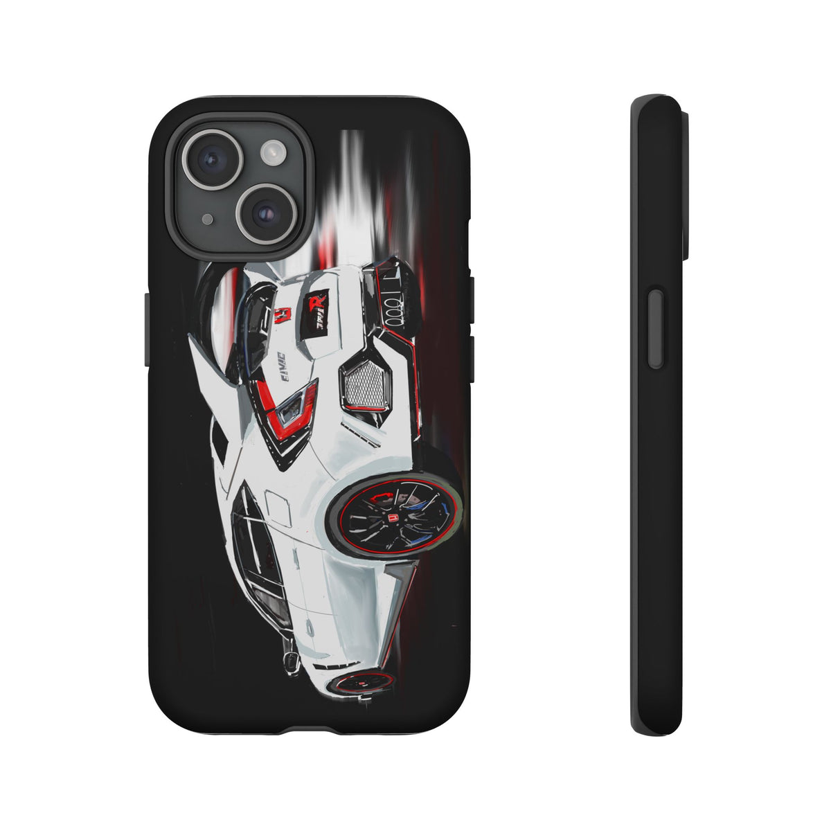 White Type-r civic Case iPhone 18 17 16 15 14 13 12 Pro Samsung Galaxy Pixel